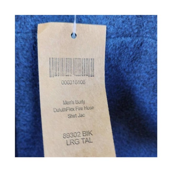 New Men's Duluth Trading Co. Burly Duluth Flex Fire Hose Shirt Jacket Large Tall - Picture 8 of 9